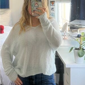 BP Light Gray/Blue V-Neck Sweater